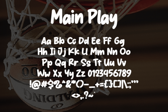 Main Play Font PNG with transparent background - Preview 1