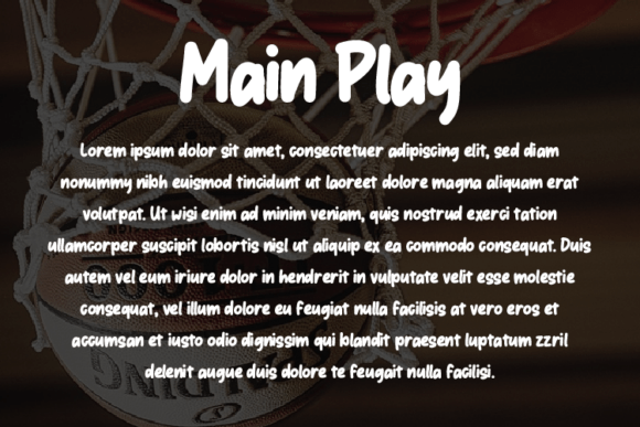 Main Play Font PNG with transparent background - Preview 2