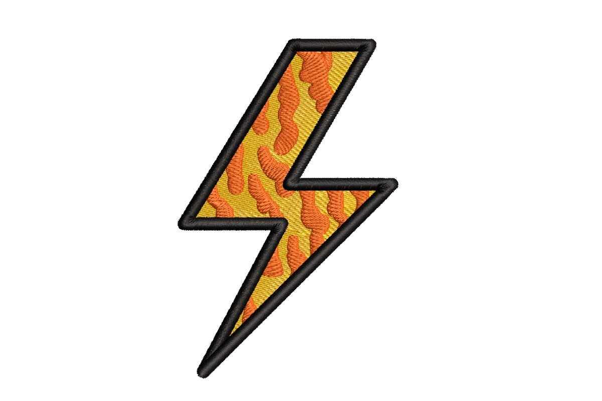 Modern Patterned Lightning Bolt