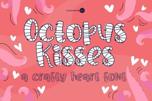 Octopus Kisses Font PNG with transparent background - Preview 1