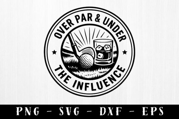Over Par Golf Hat Patch SVG Grafica Creazioni Di Fusion Glitch