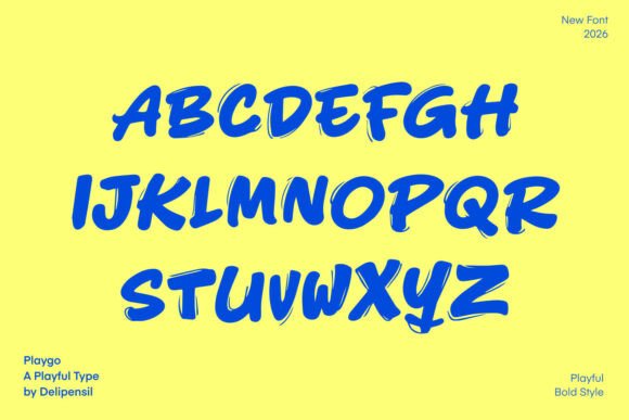 Play Go  Font PNG with transparent background - Preview 4