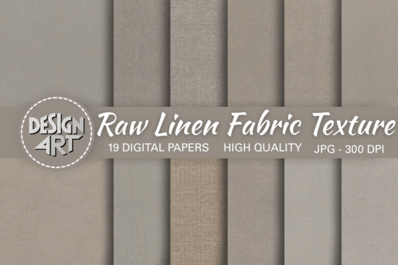 Raw Linen Fabric Texture Background