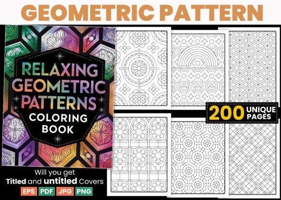 Relaxing Geometric Pattern Coloring Page