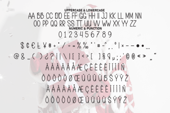 Santa Birthday Font PNG with transparent background - Preview 6