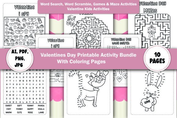 Valentine’s Day Activity Book for Kids
