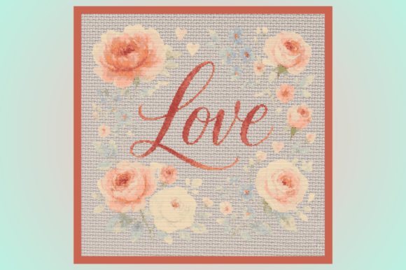 Watercolor Floral Love Wreath