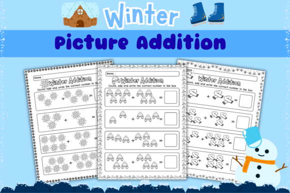 Winter Pictures Addition Within 10