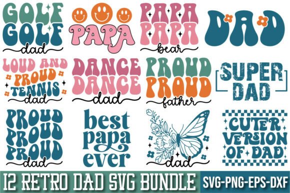 Retro Mom and Dad Mega SVG Bundle Bundle · Creative Fabrica