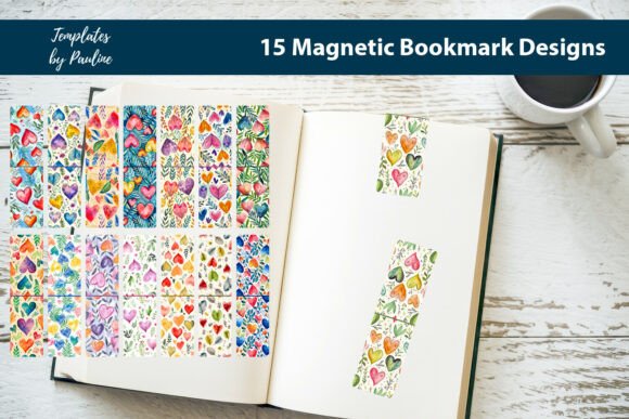15 Heart Printable Magnetic Bookmarks