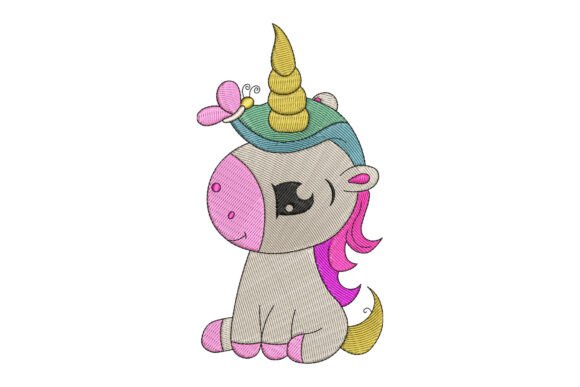 Cute Unicorn with Butterfly