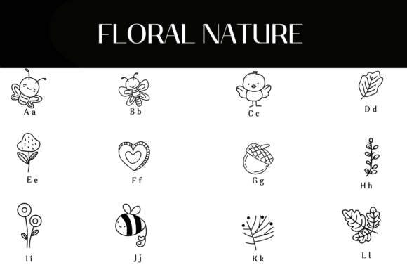 Floral Nature Font - Preview 1