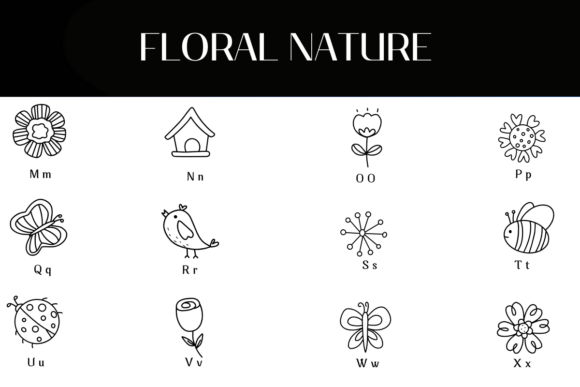 Floral Nature Font - Preview 2