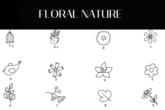 Floral Nature Font - Preview 3