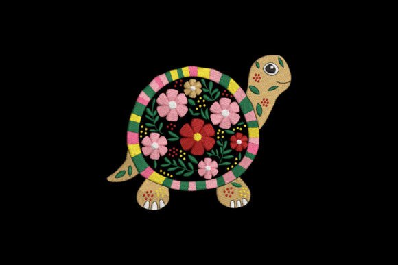 Funny Floral Turtle