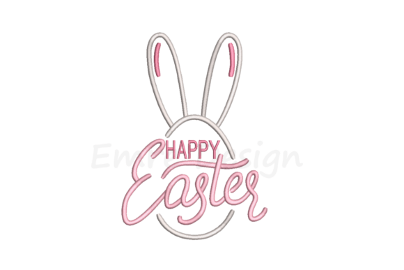 Happy Easter Embroidery Design