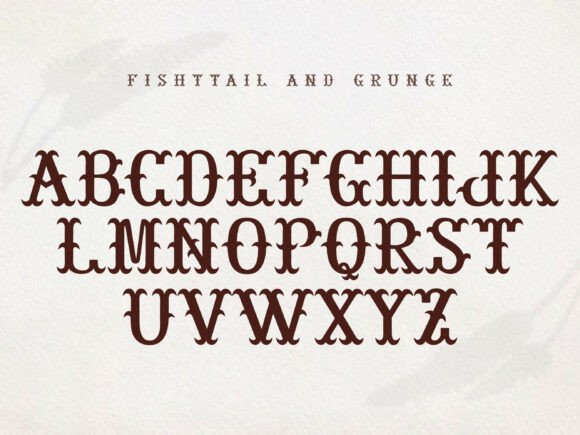 Italian Fishtail Font PNG with transparent background - Preview 1