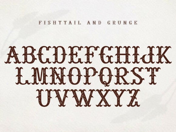 Italian Fishtail Font PNG with transparent background - Preview 2