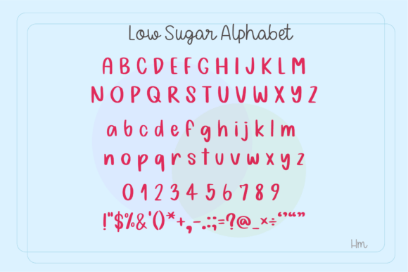 Low Sugar Font PNG with transparent background - Preview 1