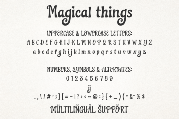 Magical Things Font PNG with transparent background - Preview 6