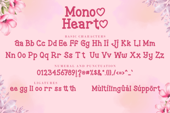 Monoheart Font PNG with transparent background - Preview 6