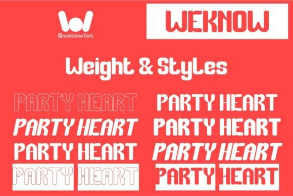 Party Heart Font PNG with transparent background - Preview 6