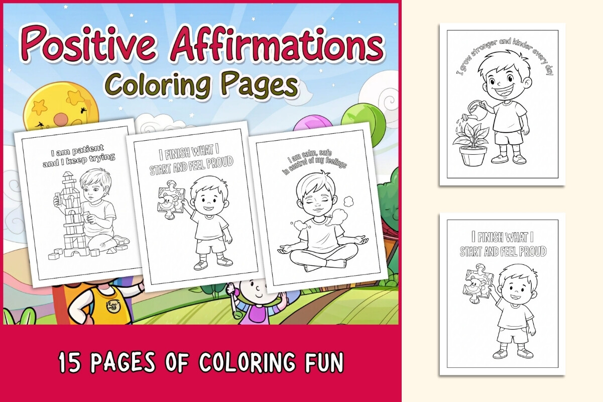 Positive Affirmations Coloring Pages