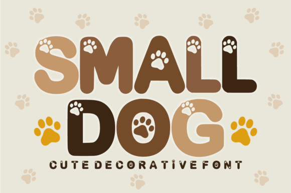 Preview specimen of Small Dog decorative font