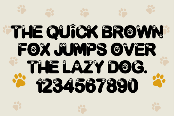 Small Dog Font PNG with transparent background - Preview 3