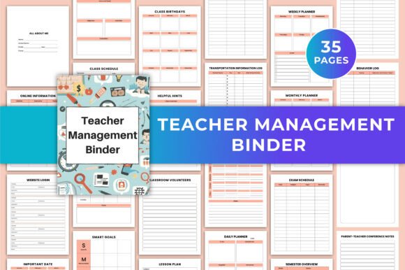 Teacher Management Binder Canva KDP