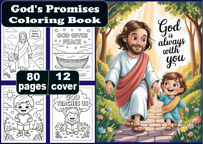 80 God's Promises for Kids Coloring Book