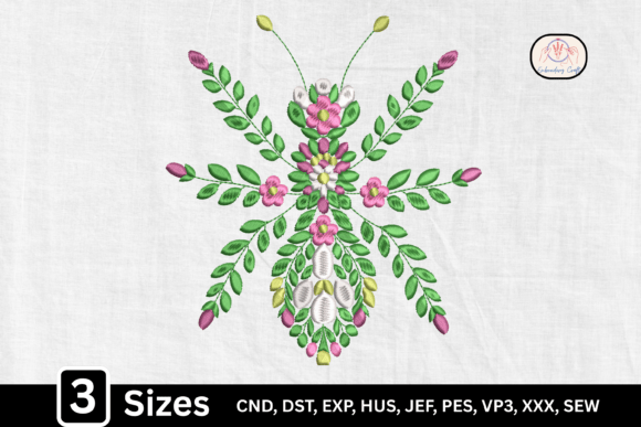Botanica Folk Floral Insect Motif