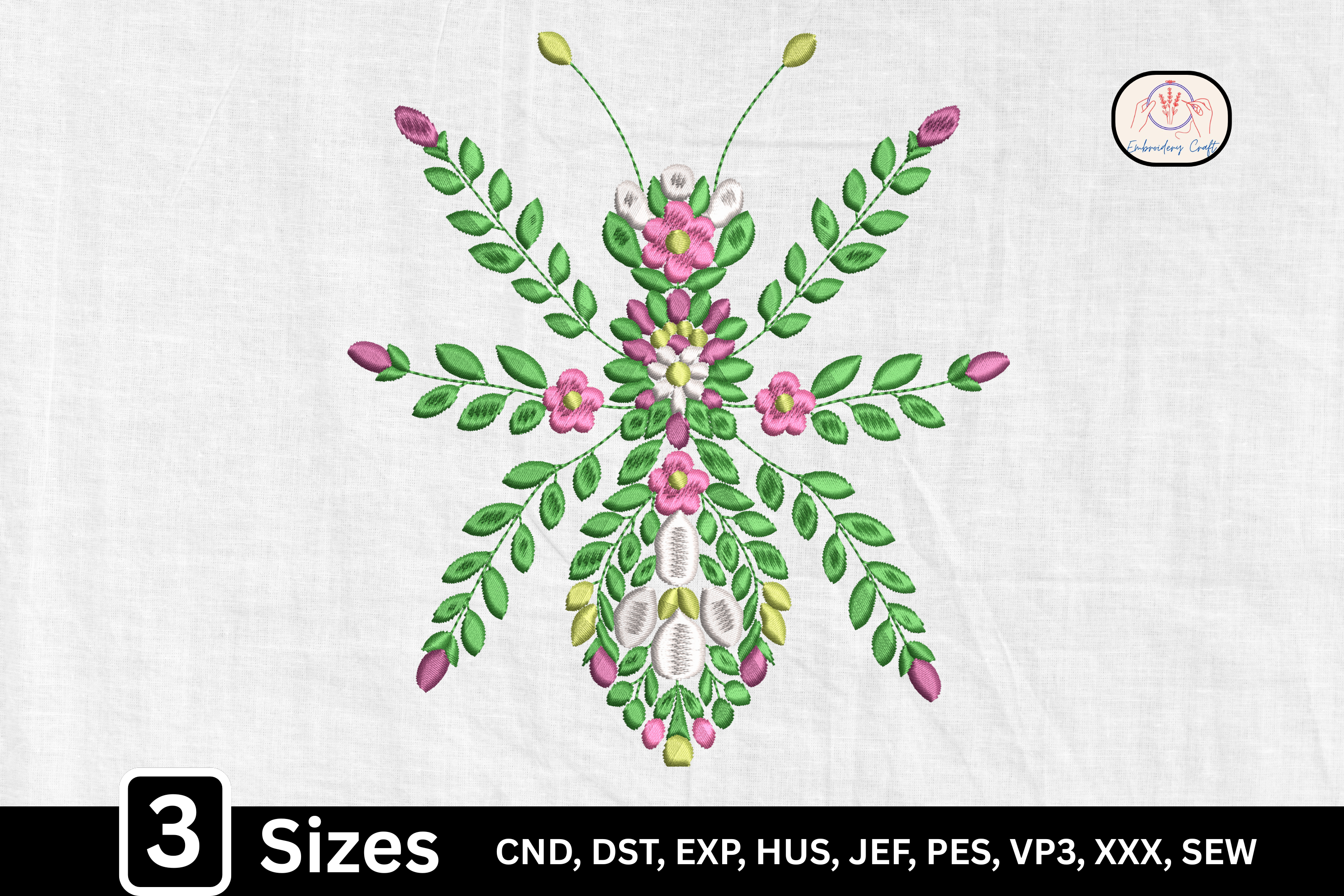 Botanica Folk Floral Insect Motif