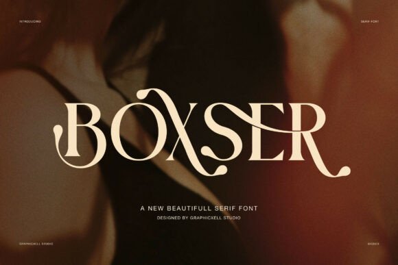 Boxser Serif Font By Graphicxell