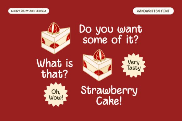Chewy Pie Font PNG with transparent background - Preview 5