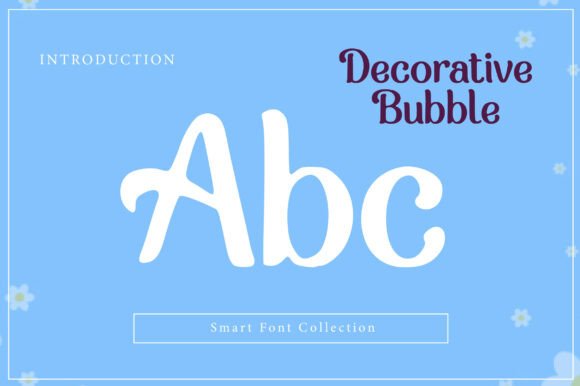 Decorative Bubble Font PNG with transparent background - Preview 1