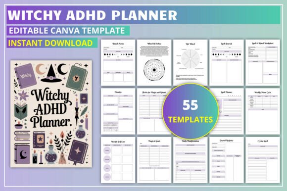 Editable Witchy ADHD Planner