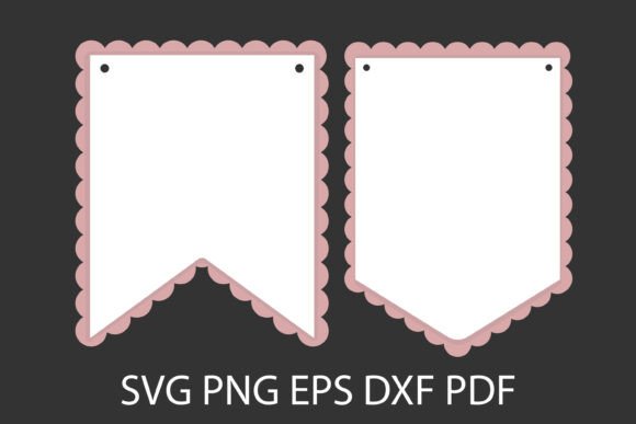 Flag Garland, Scalloped Edge Banner,