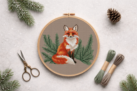 Fox Cross Stitch Pattern PDF
