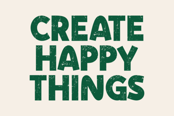 Happy Grunge Font PNG with transparent background - Preview 1