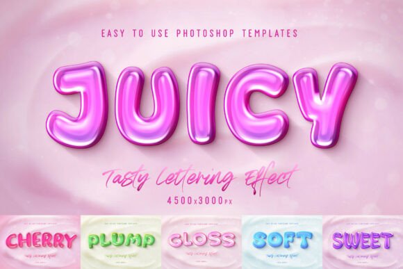 Juicy Jelly 3D Text Effects - 6 PSD Graphic Layer Styles By Sko4