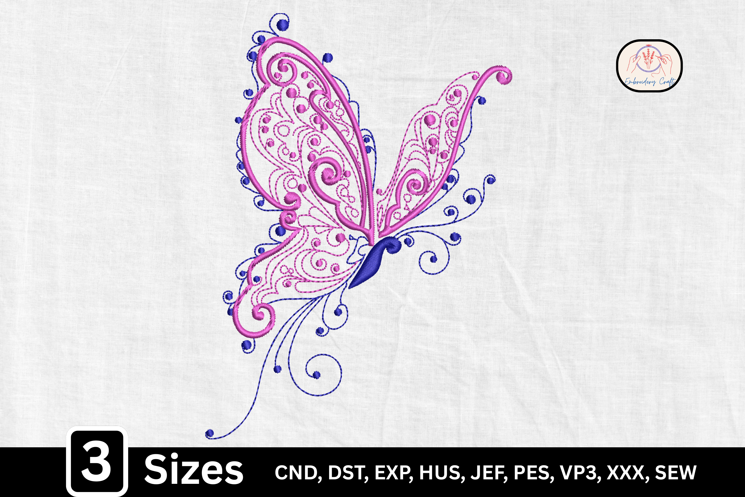 Line Art Ornate Butterfly
