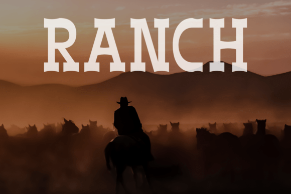 Loved Cowboy Font PNG with transparent background - Preview 3