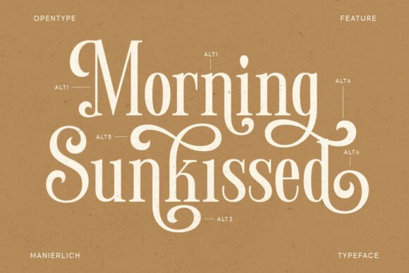 Manierlich Font PNG with transparent background - Preview 2