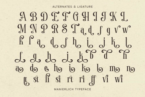 Manierlich Font PNG with transparent background - Preview 5
