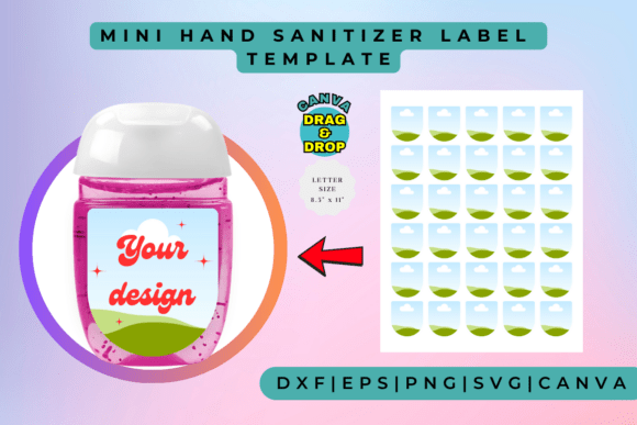 Mini Hand Sanitizer Label Template