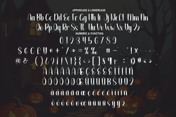 Preppy Halloween Font PNG with transparent background - Preview 6