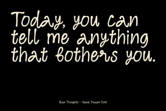 Raw Thoughts Font PNG with transparent background - Preview 1