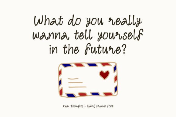 Raw Thoughts Font PNG with transparent background - Preview 2