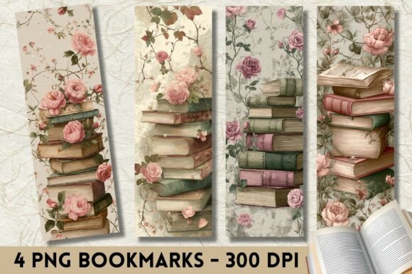 Shabby Chic Rose Junk Journal Bookmark